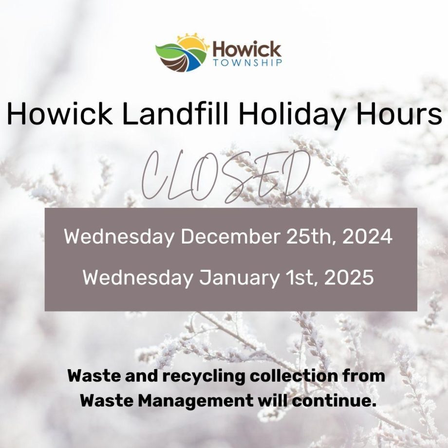 LANDFILL HOLIDAY HOURS
