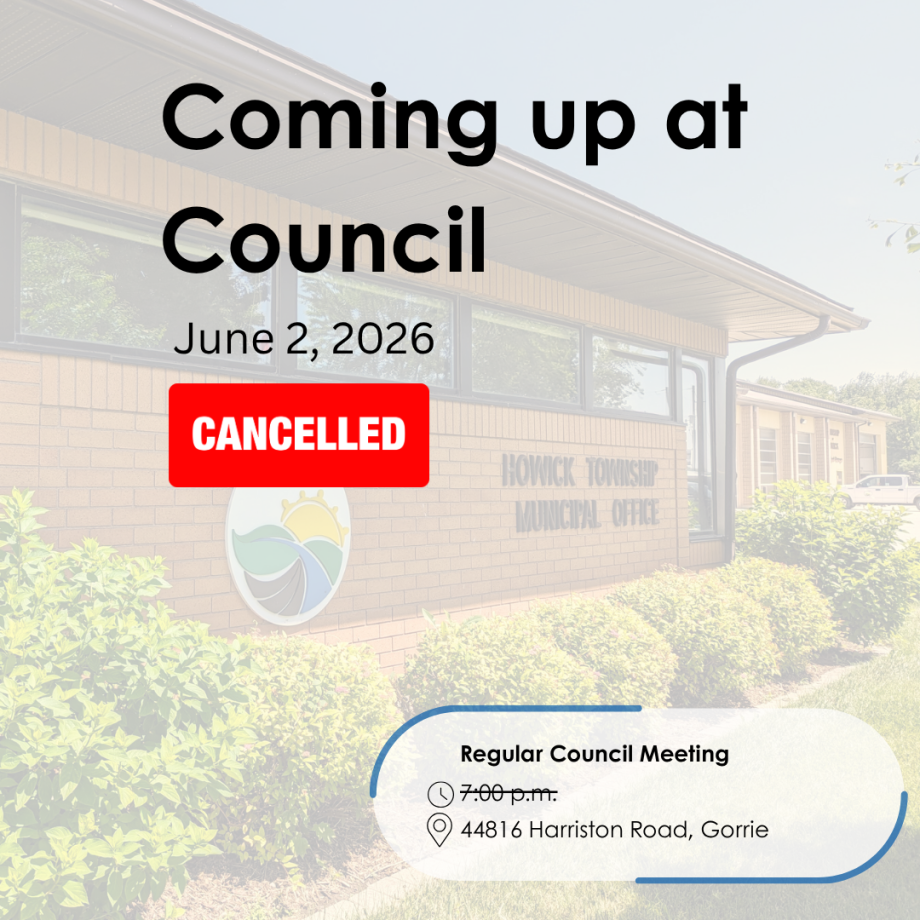 Coming up at Council Cancelled
