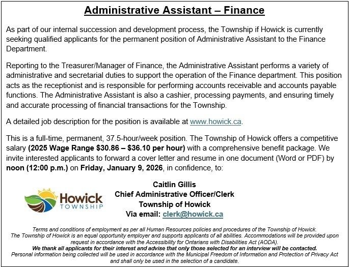 Job Ad Admin Finance